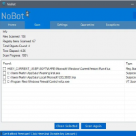 NoBot是适用于Windows的便携式恶意软件扫描程序