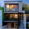 实测建筑用木纹理混凝土覆盖温哥华的一所房屋